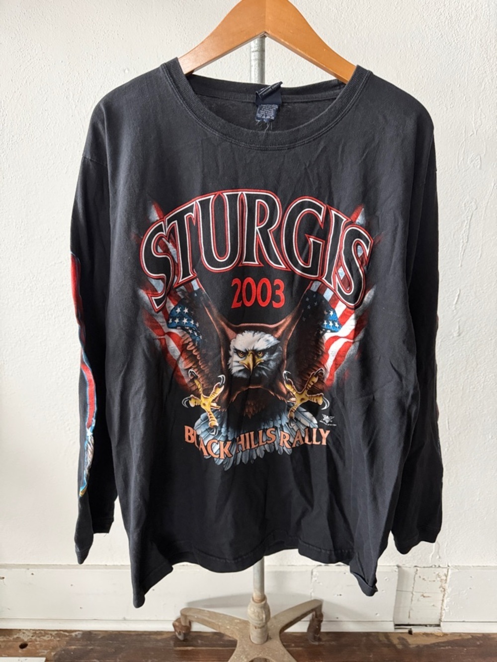 Vintage Sturgis 2003 Motorcycle Long Sleeve Shirt Size L